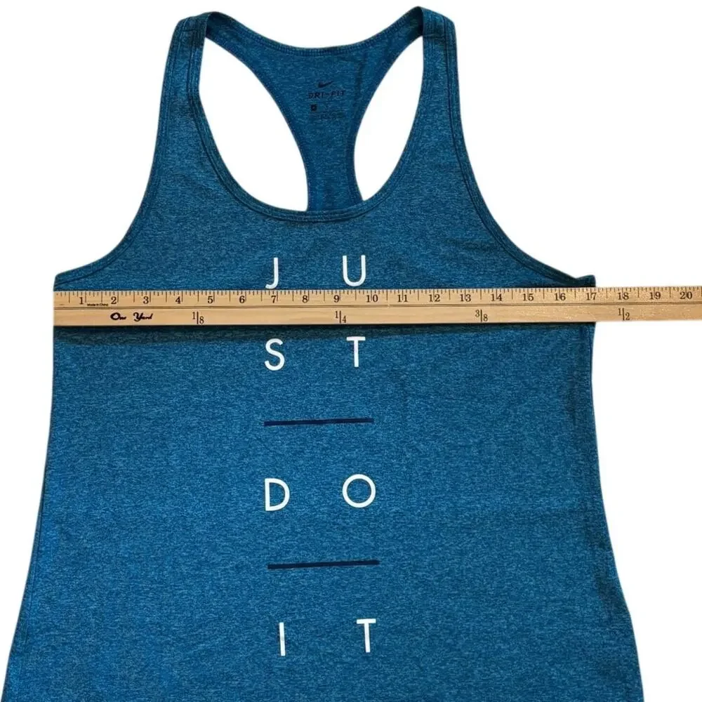 Nike Tank Tops Lot of 2 Racer Back Womens Size Medium Gray Blue Dri Fit Workout
